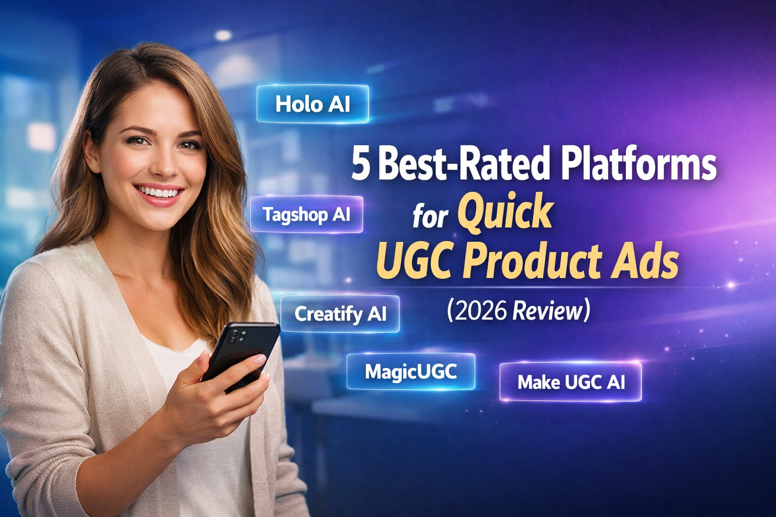 Read more about the article 5 Best-Rated Platforms for Quick UGC Product Ads  (2026 Review)