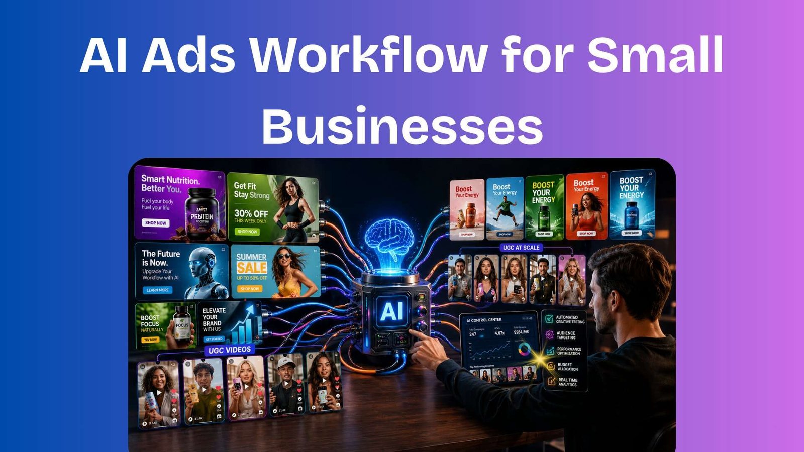 You are currently viewing How to Build an AI Ads Workflow for Small Businesses to Boost ROI
