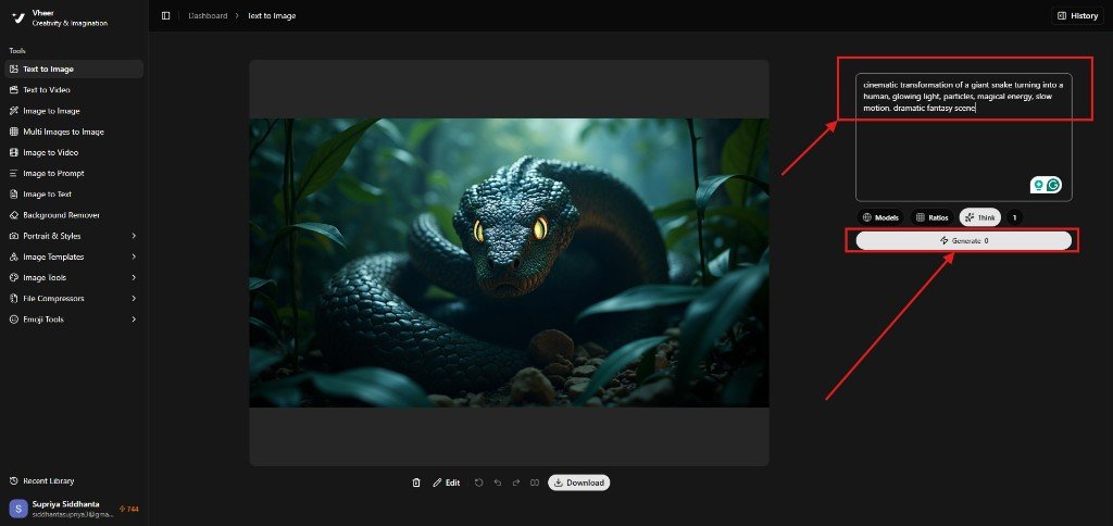 Vheer ai image generation
