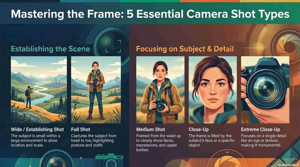 Different Camera shot Examples