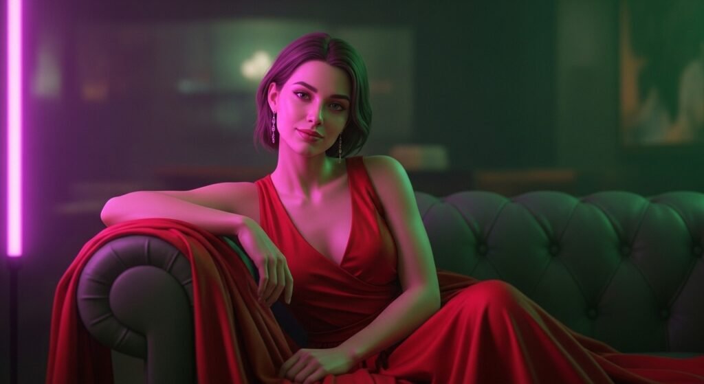 Example of lighting in AI image