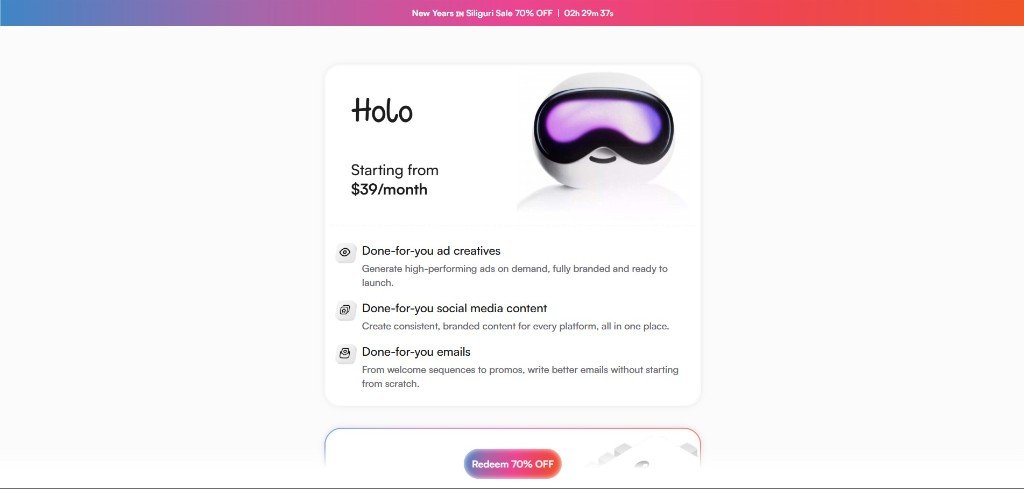 Holo ai pricing page
