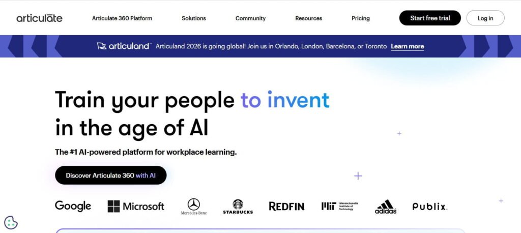 Articulate 360 homepage