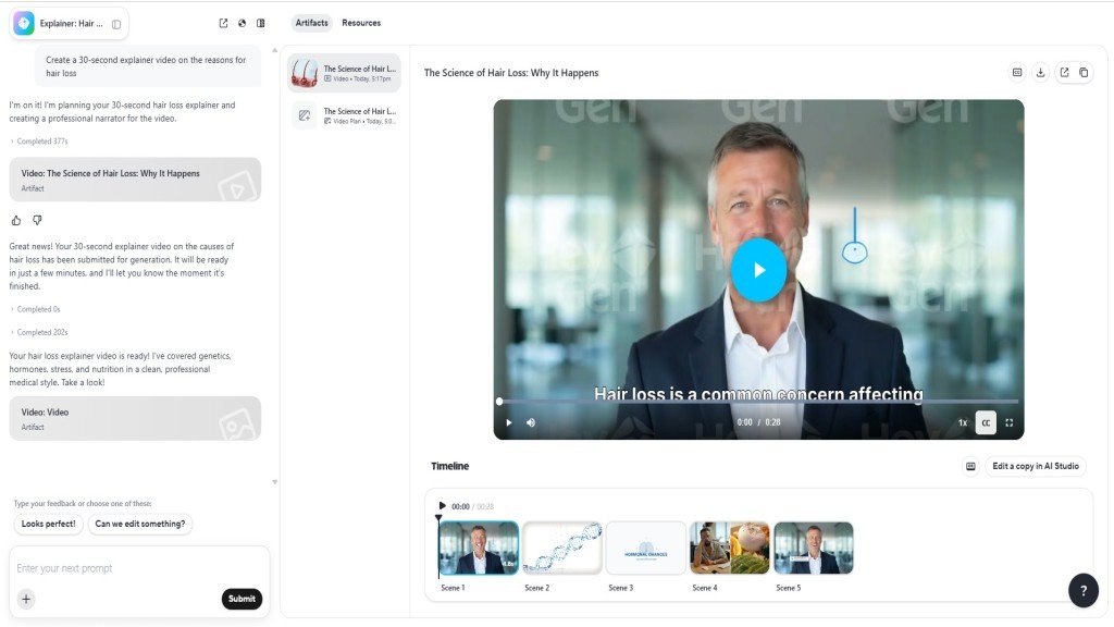 HeyGen explainer video making