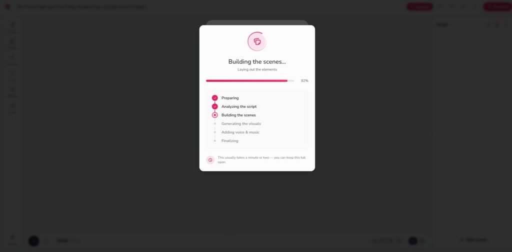 Blog to video creation process