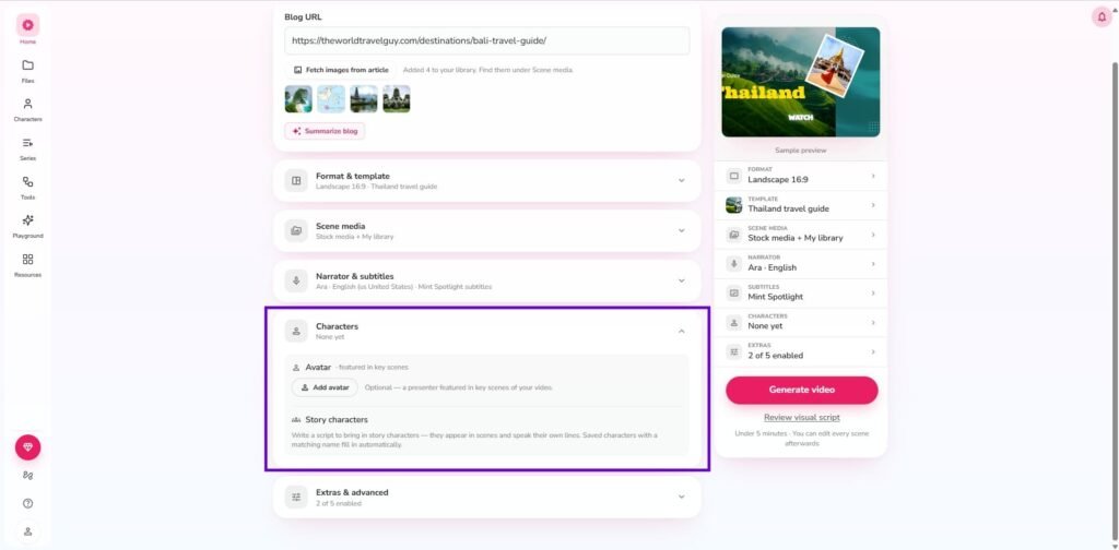 blog to video workflow