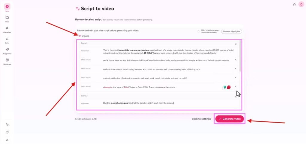script to video making process